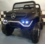2 person Mercedes electric children's car Unimog 4 wheel drive matt black