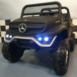 2 person Mercedes electric children's car Unimog 4 wheel drive matt black