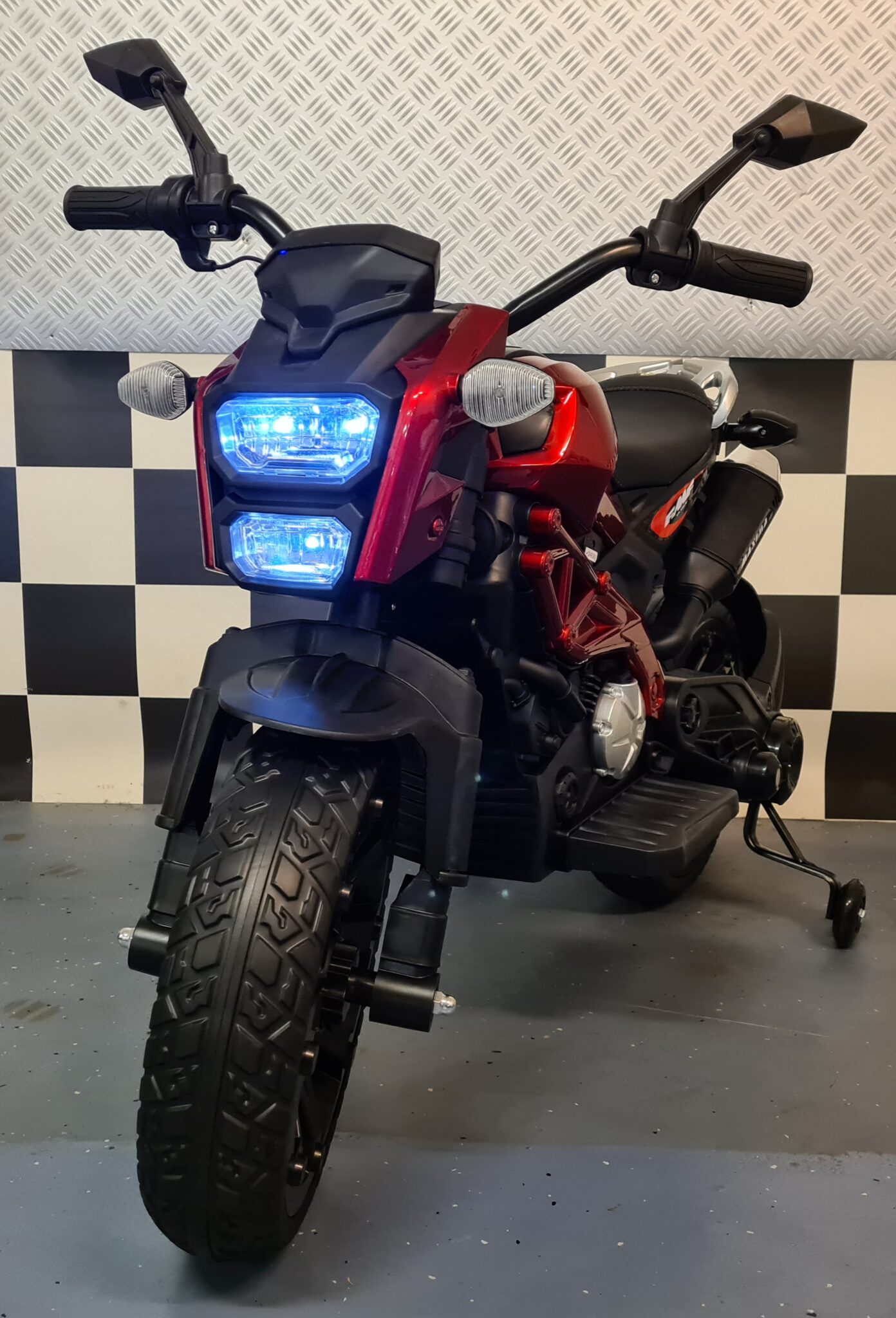 Accu-kindermotor-Grom-superbike-rood Battery children's motor Grom Superbike 12 volt metallic red - Image 1