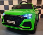 Battery Children's car Audi Q8 with RC and 12 volts 1 person green