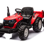 Electric children's tractor 24 volt with trailer red