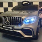 Children's battery car Mercedes GLC 63 12V metallic silver 1 person