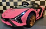 Lamborghini SIAN, rožinis, elektromobilis vaikams - Image 2