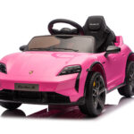 Battery children's car Porsche Taycan 1 person 12 volt pink