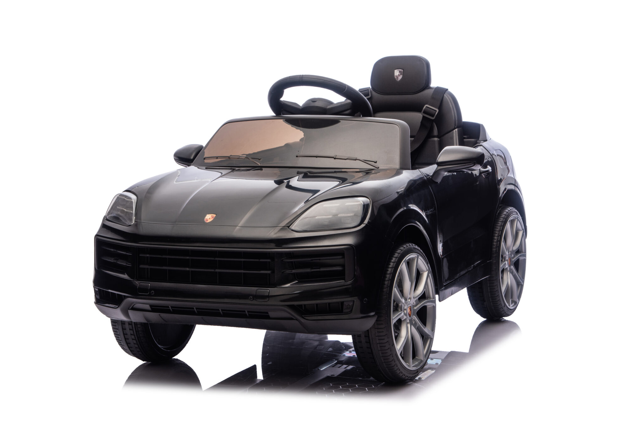 XCS_4949 Children's car Porsche Cayenne 1 person 12 volt black - Image 1