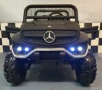 2 person Mercedes electric children's car Unimog 4 wheel drive matt black - Image 3