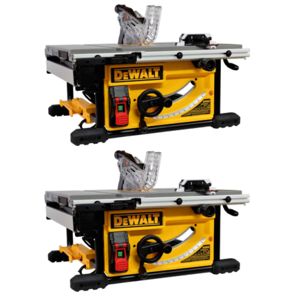 2 x DWE7492 DeWALT išilginio pjovimo staklės