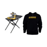 D24000S DeWALT 250 mm plytelių pjovimo staklės su stovu + DWC47-001 džemperis