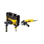 D25133K DeWALT 26 mm SDS-Plus perforatorius + DWE4057 125 mm kampinis šlifuoklis