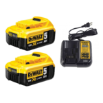DCB107P2 DeWALT 12V baterijų ir kroviklio rinkinys (2x5.0 Ah)