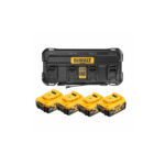 DCB1404P4 DeWALT 18V akumuliatorių ir kroviklio rinkinys (4x5.0 Ah)