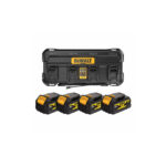 DCB1404P4G DeWALT 18V akumuliatorių ir kroviklio rinkinys (4x5.0 Ah)