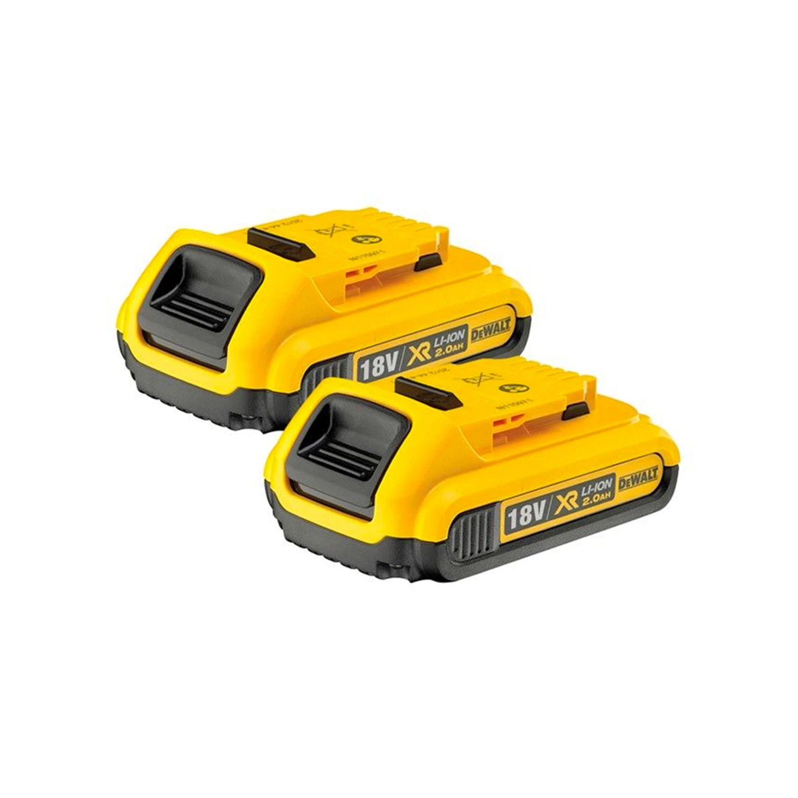 dcb183d2-dewalt-18v-baterijos-2x20-ah DCB183D2 DeWALT 18V baterijos (2x2.0 Ah) - Image 1