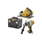 DCD1007N DeWALT 18V suktuvas - smūginis gręžtuvas + DCS572N 18V diskinis pjūklas + DWST83346-1 TSTAK 2.0 didelė įrankių dėžė