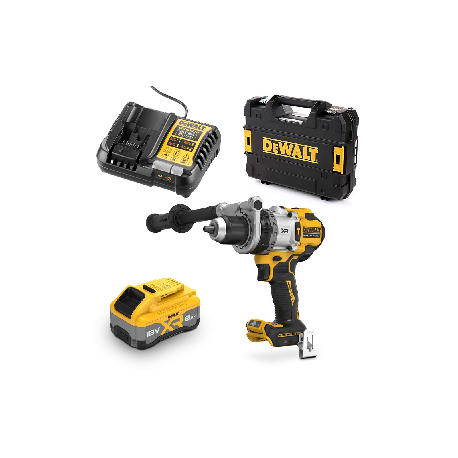 dcd1007ww1t-dewalt-18v-suktuvas-smuginis-greztuvas-1x80-ah DCD1007WW1T DeWALT 18V suktuvas - smūginis gręžtuvas (1x8.0 Ah) - Image 1