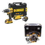 DCD100YD2T + DCS391NT DeWALT 18V XR suktuvas – smūginis gręžtuvas + DeWALT 18V XR Li-Ion diskinis pjūklas (2x2.0 Ah)