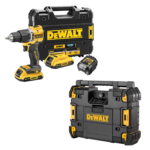 DCD100YD2T + DWST1-81079  DeWALT 18V XR suktuvas – smūginis gręžtuvas + DeWALT TSTAK radijo imtuvas (2x2.0 Ah)