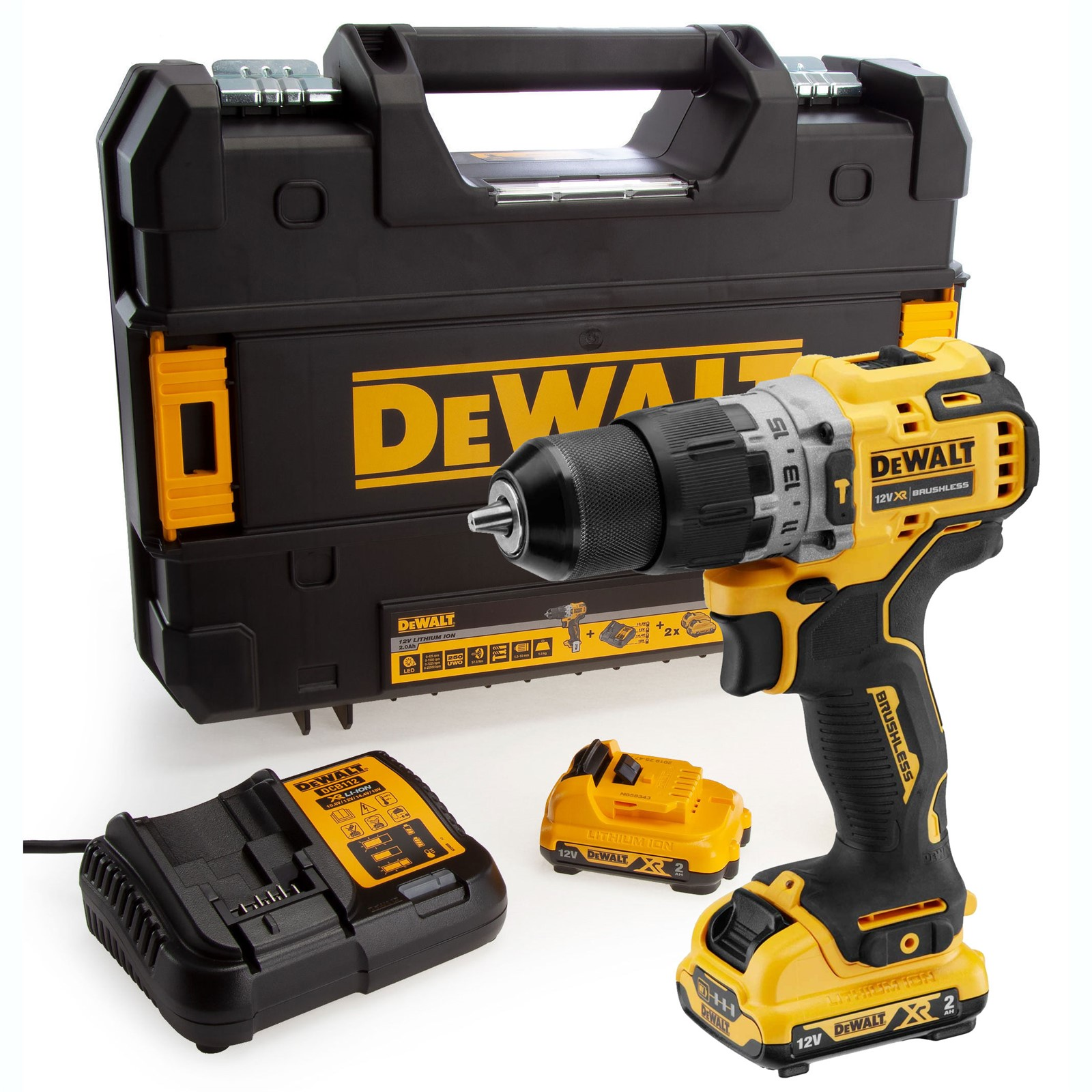 dcd706d2-dewalt-12v-smuginis-suktuvas-greztuvas-2x20-ah DCD706D2 DeWALT 12V Smūginis suktuvas – gręžtuvas (2x2.0 Ah) - Image 1