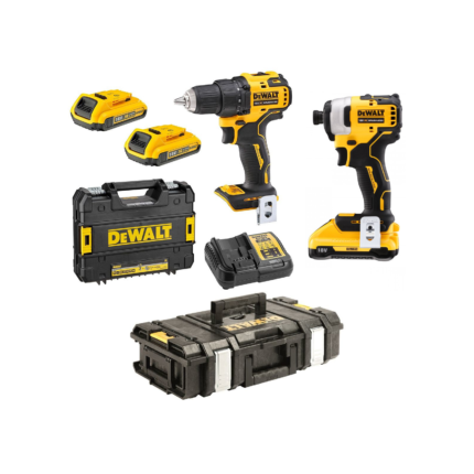 DCD708D2T DeWALT 18V akumuliatorinis suktuvas-gręžtuvas + DCF809N 18V smūginis suktukas + 1-70-321 dėžė