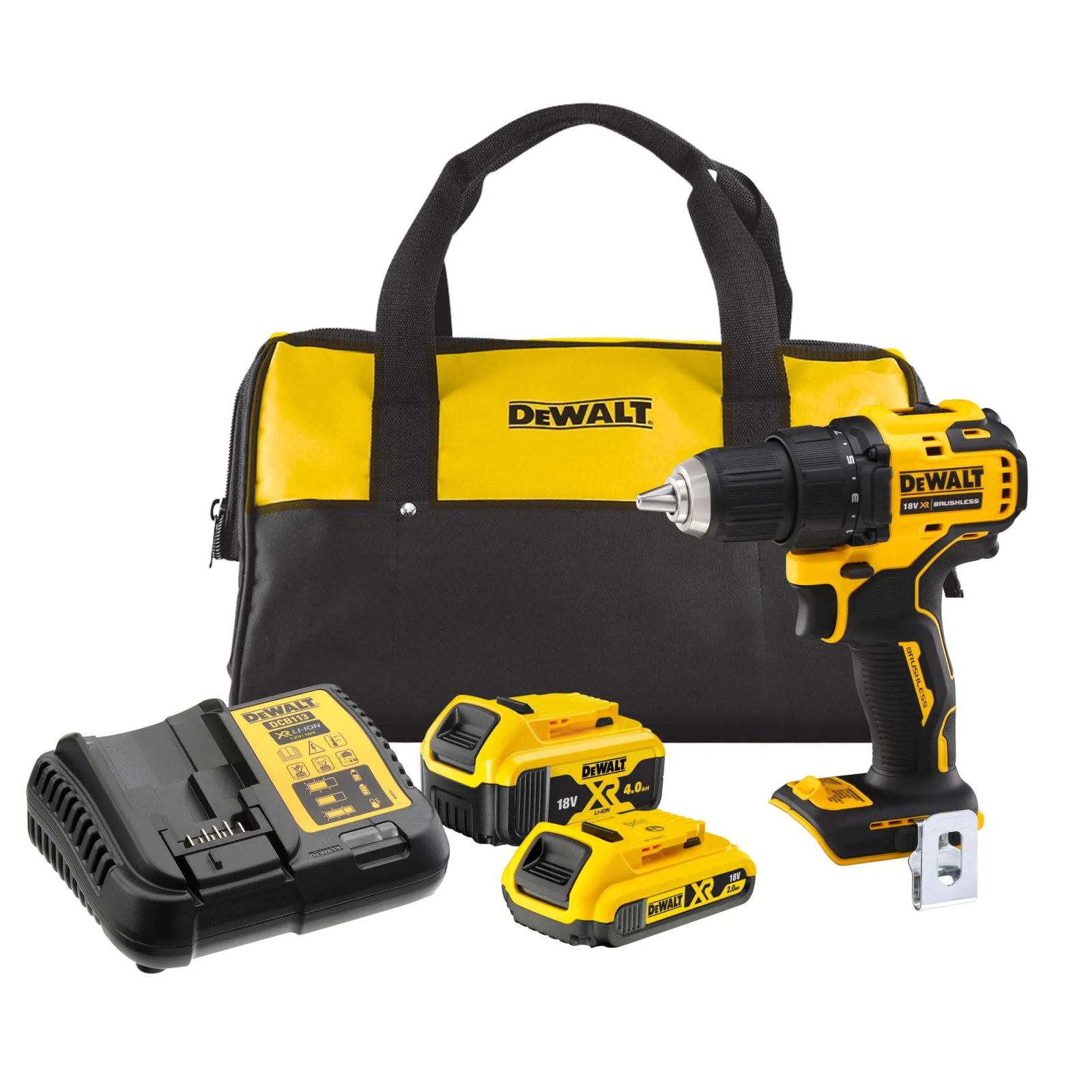 dcd708mdr-dewalt-18v-suktuvas-greztuvas-1x40-ah-1x20-ah DCD708MDR DeWALT 18V suktuvas-gręžtuvas (1x4.0 Ah) (1x2.0 Ah) - Image 1