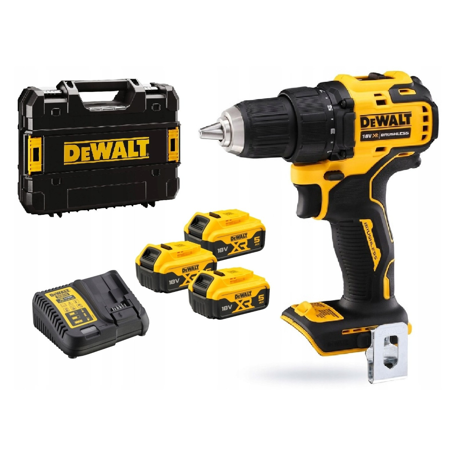 dcd708p3t-dewalt-18v-suktuvas-greztuvas-3x50-ah DCD708P3T DeWALT 18V suktuvas-gręžtuvas (3x5.0 Ah) - Image 1
