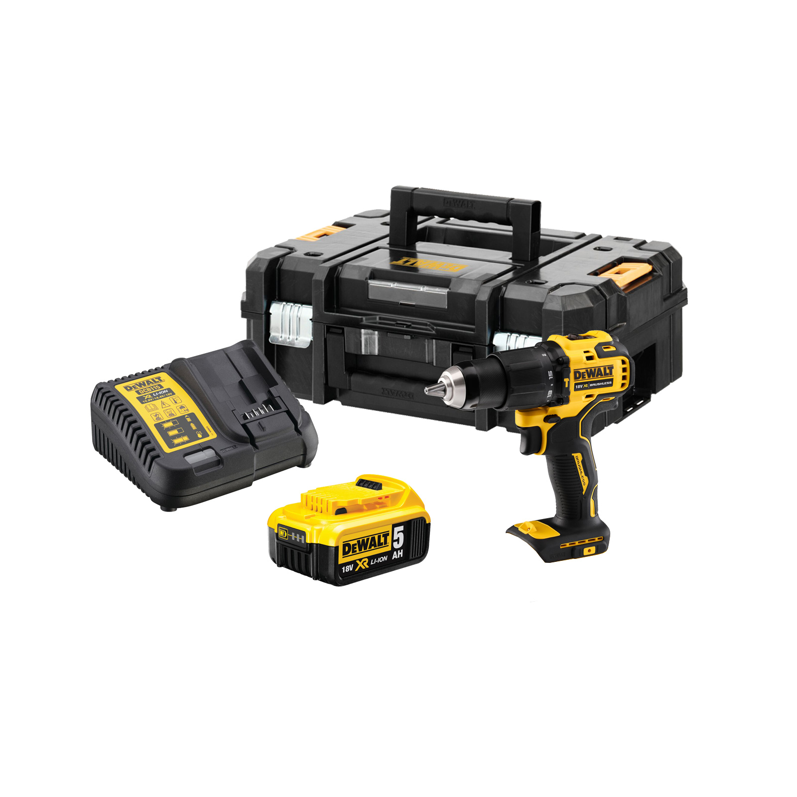 dcd709p1t-dewalt-18v-smuginis-greztuvas-suktuvas-1x50-ah DCD709P1T DeWALT 18V smūginis gręžtuvas - suktuvas (1x5.0 Ah) - Image 1