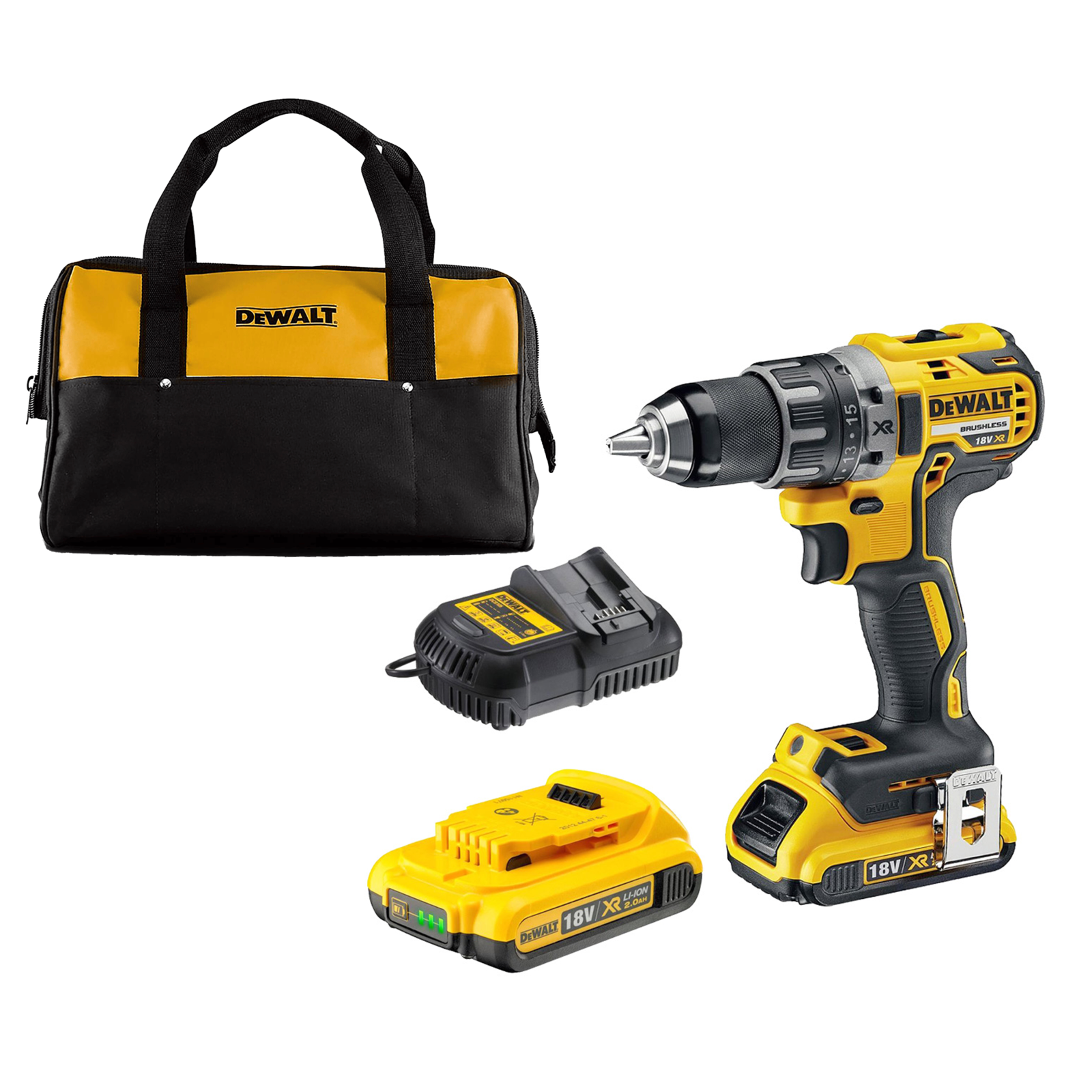 dcd791d2c-dewalt-18v-suktuvas-greztuvas-2x20-ah DCD791D2C DeWALT 18V suktuvas – gręžtuvas (2x2.0 Ah) - Image 1