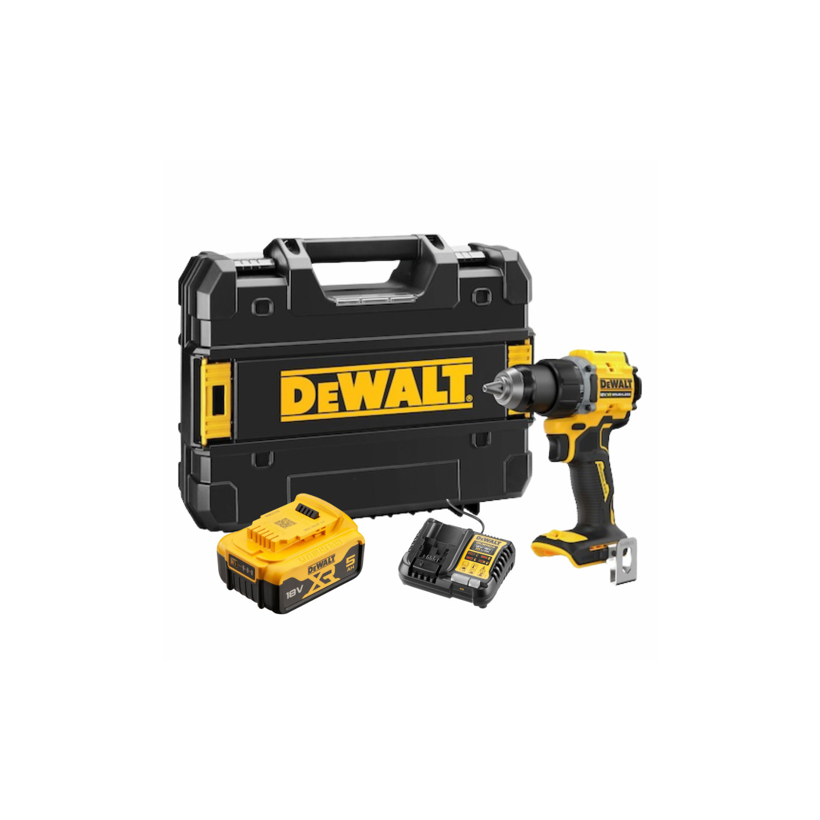 dcd794nt-dewalt-18v-suktuvas-greztuvas DCD794P1T DeWALT 18V kompaktiškas suktuvas-gręžtuvas (1x5.0 Ah) - Image 1