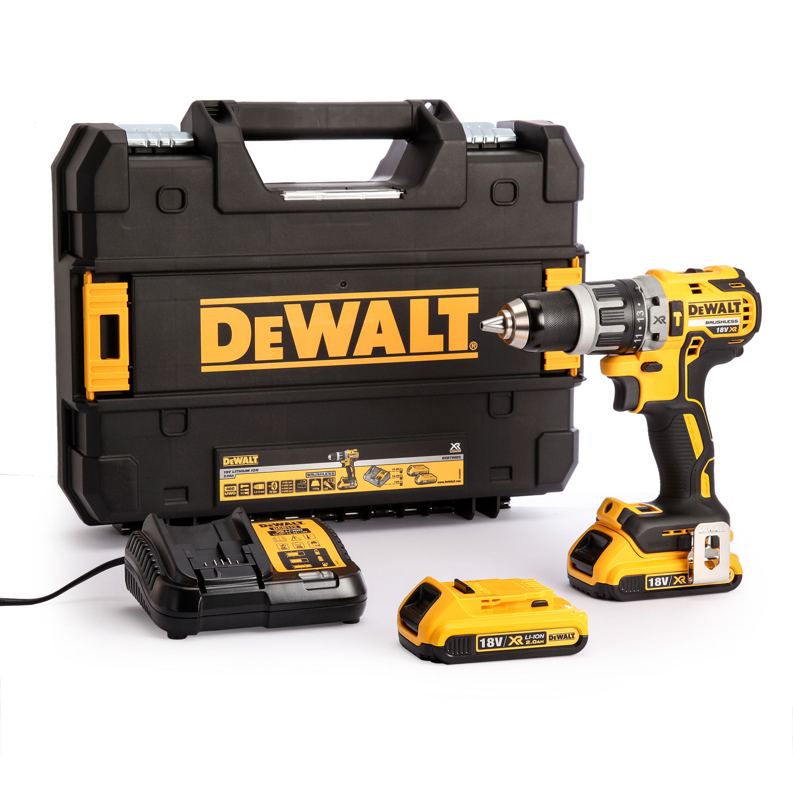 dcd796d2-dewalt-18v-suktuvas-smuginis-greztuvas-2x20-ah DCD796D2 DeWALT 18V suktuvas – smūginis gręžtuvas (2x2.0 Ah) - Image 1