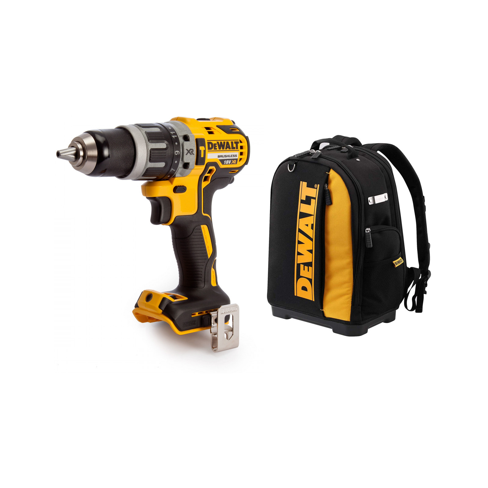 dcd796n-dewalt-18v-smuginis-suktuvas-greztuvas-dwst81690-1-irankiu-kuprine DCD796N DeWALT 18V smūginis suktuvas – gręžtuvas + DWST81690-1 įrankių kuprinė - Image 1
