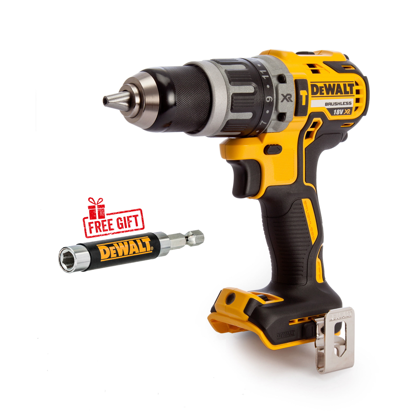 dcd796n-dewalt-18v-suktuvas-smuginis-greztuvas-dovana DCD796N DeWALT 18V suktuvas – smūginis gręžtuvas + DOVANA! - Image 1