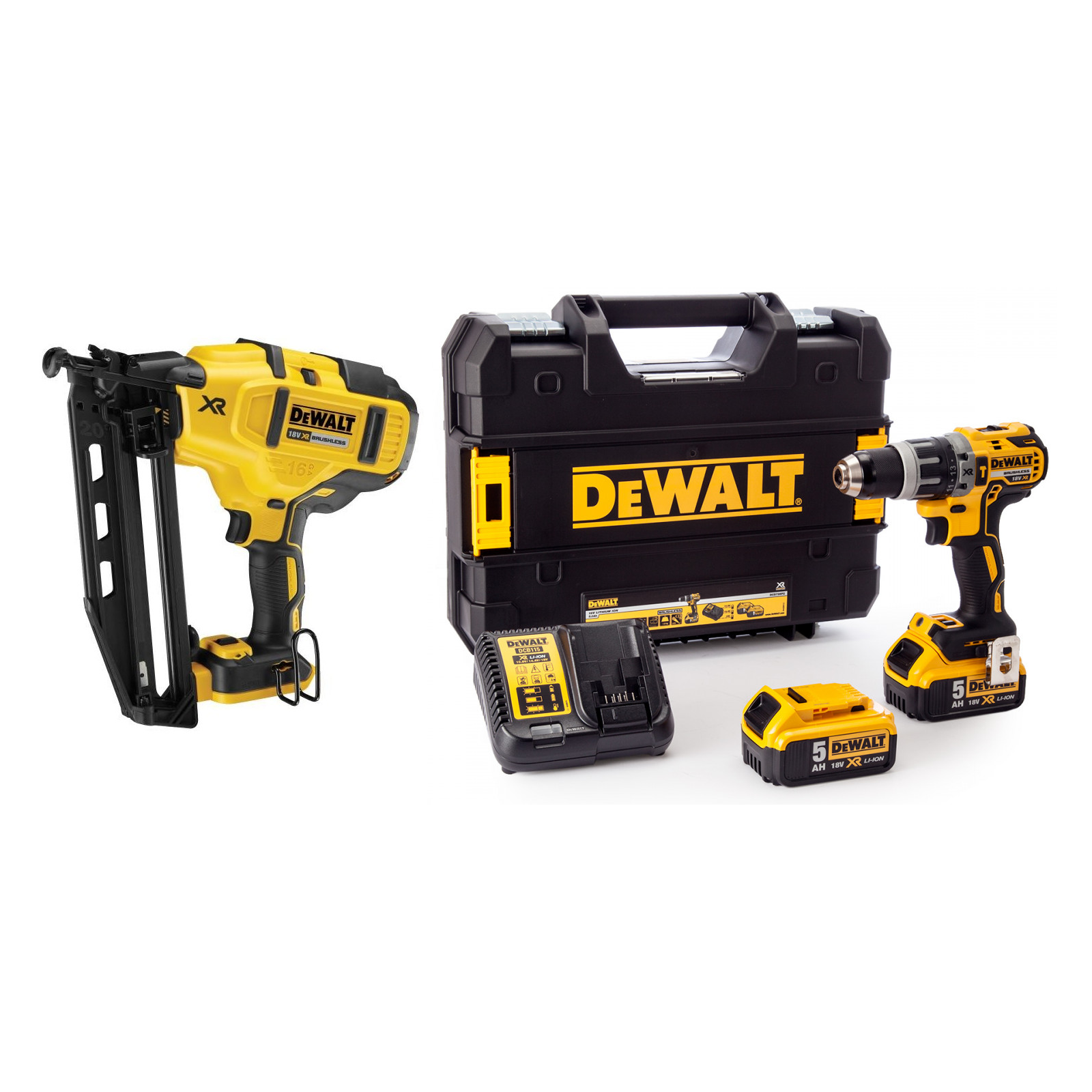 dcd796p2-dewalt-18v-suktuvas-greztuvas-dcn660n-18v-viniakale DCD796P2 DeWALT 18V suktuvas - gręžtuvas + DCN660N 18V viniakalė - Image 1