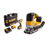 DCD796P2 DeWALT 18V suktuvas – smūginis gręžtuvas + DCS334N 18V siaurapjūklis