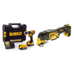 DCD796P2 DeWALT 18V suktuvas – smūginis gręžtuvas + DCS356N 18V daugiafunkcinis įrankis