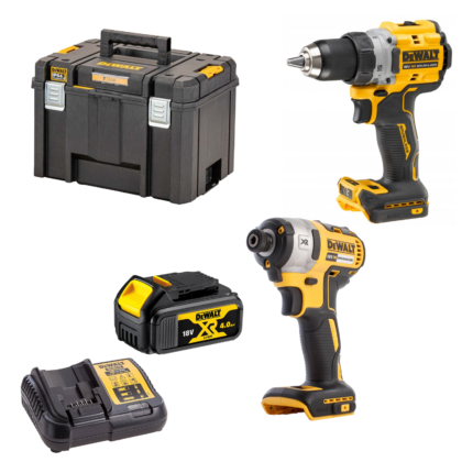 DCD800N DeWALT 18V suktuvas-gręžtuvas + DCF887N DeWALT 18V XR Li-Ion smūginis suktuvas (1x4.0 Ah)