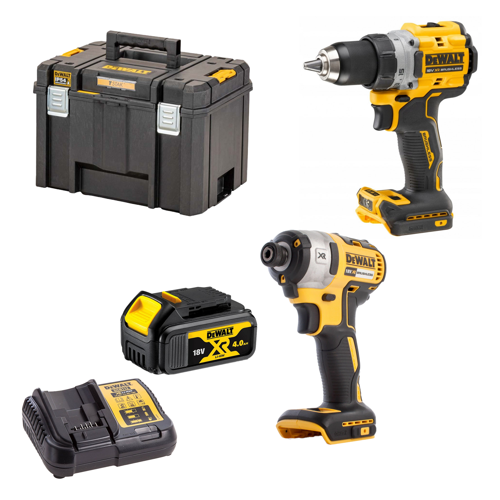 dcd800n-dewalt-18v-suktuvas-greztuvas-dcf887n-dewalt-18v-xr-li-ion-smuginis-suktuvas-1x40-ah DCD800N DeWALT 18V suktuvas-gręžtuvas + DCF887N DeWALT 18V XR Li-Ion smūginis suktuvas (1x4.0 Ah) - Image 1