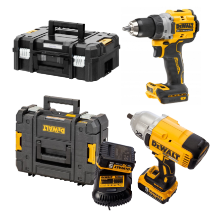 DCD800NT DeWALT 18V suktuvas-gręžtuvas + DCF899P2 DeWALT 18V smūginis veržliasukis (2x5.0 Ah)