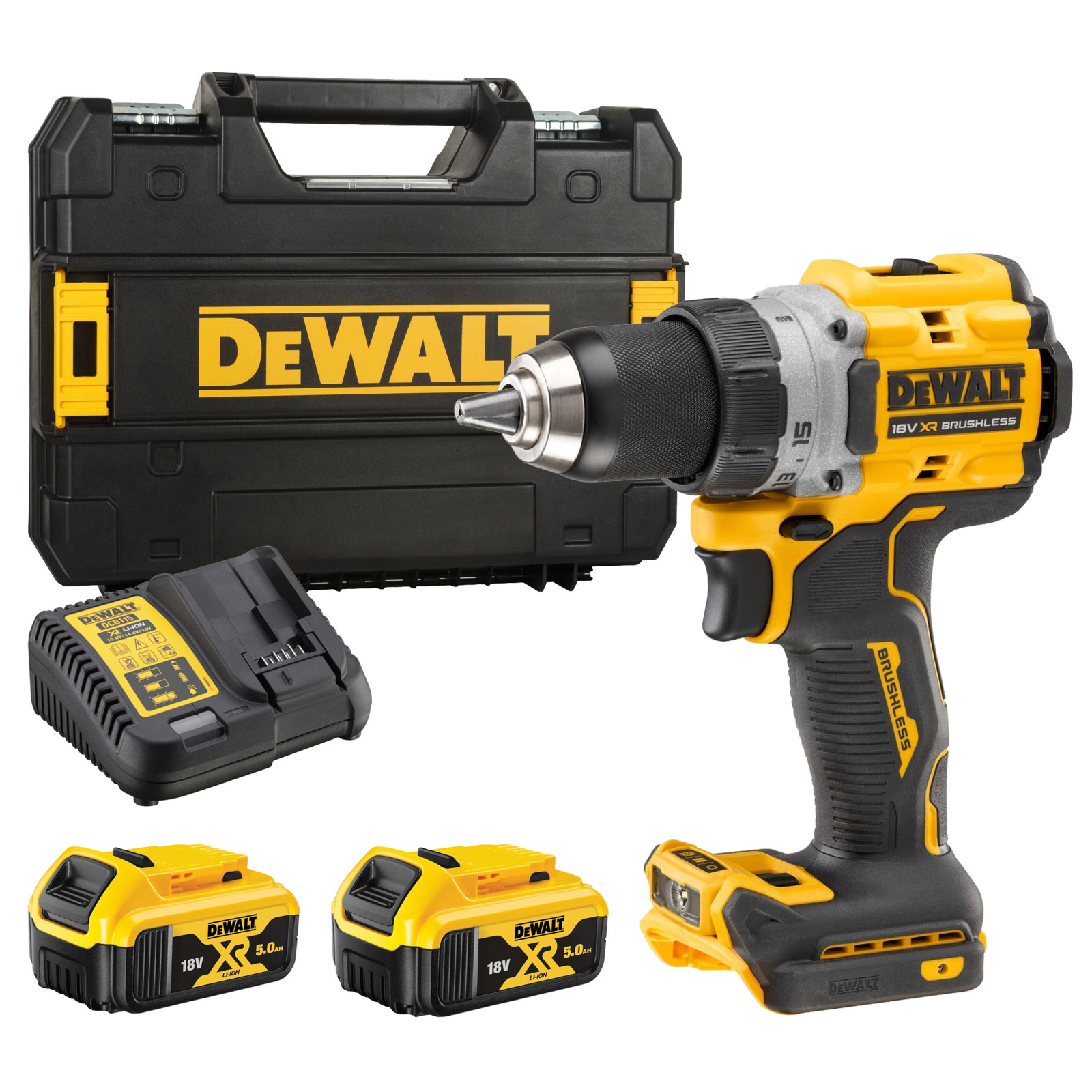 dcd800p1t-dewalt-18v-suktuvas-greztuvas-1x50-ah DCD800P1T DeWALT 18V suktuvas-gręžtuvas (1x5.0 Ah) - Image 1