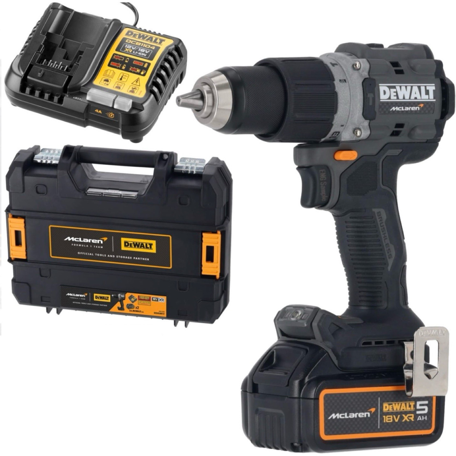 dcd85mp1t-dewalt-mclaren-edition-18v-suktuvas-smuginis-greztuvas-1x50-ah DCD85MP1T DeWALT McLaren Edition 18V suktuvas-smūginis gręžtuvas (1x5.0 Ah) - Image 1
