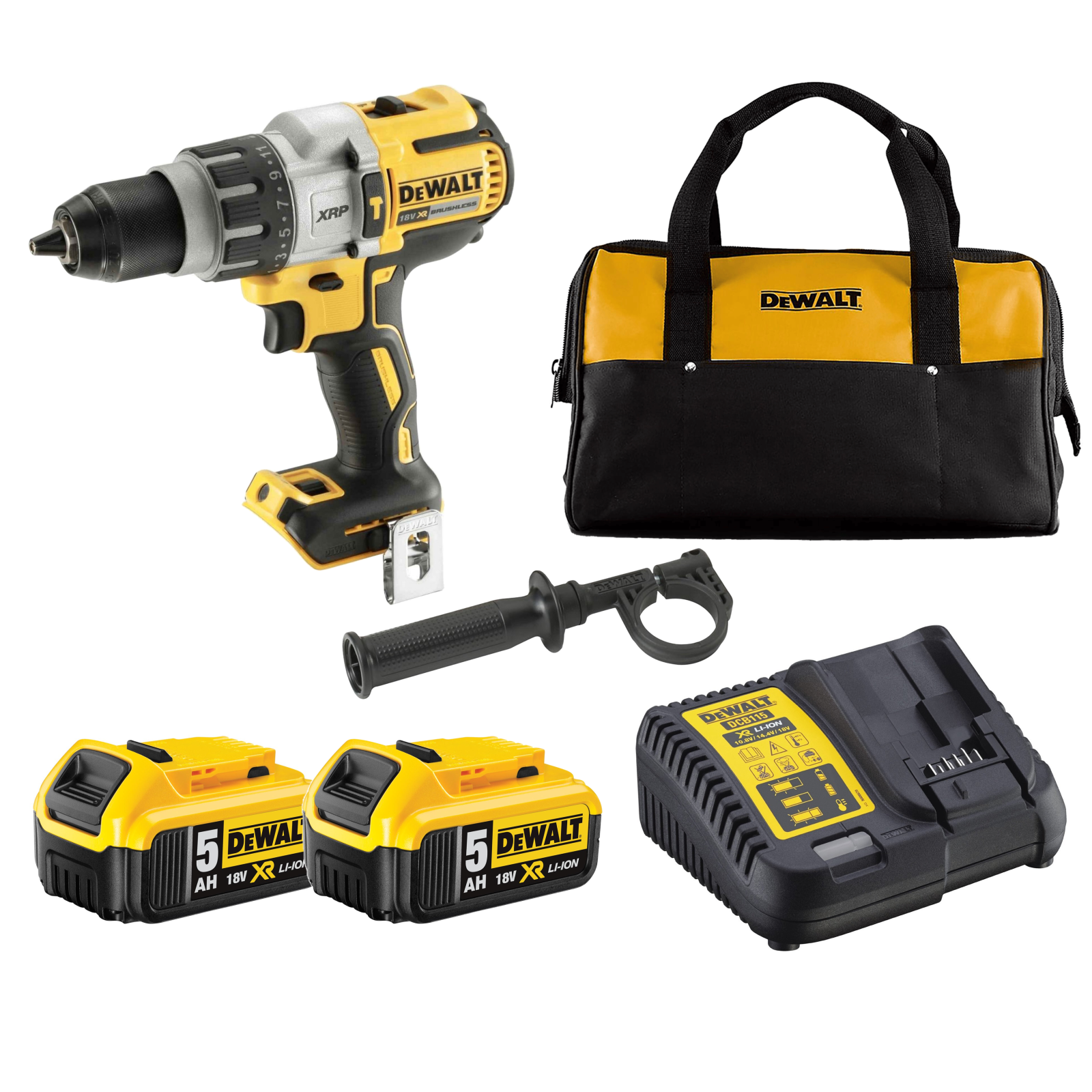 dcd996p2c-dewalt-18v-suktuvas-smuginis-greztuvas-2x50-ah DCD996P2C DeWALT 18V suktuvas - smūginis gręžtuvas (2x5.0 Ah) - Image 1