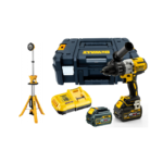 DCD996T2 DeWALT suktuvas - gręžtuvas + DCL079 prožektorius su trikoju stovu (2x6.0 Ah)