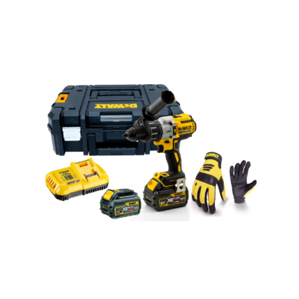 DCD996T2 DeWALT suktuvas-gręžtuvas + DPG21L EU pirštinės (2x6.0 Ah)
