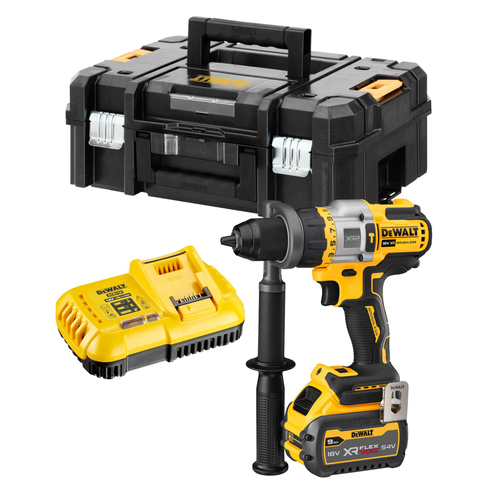 dcd999x1-dewalt-18v-flexvolt-advantage-suktuvas-smuginis-greztuvas-1x90-ah DCD999X1 DeWALT 18V FLEXVOLT Advantage suktuvas - smūginis gręžtuvas (1x9.0 Ah) - Image 1