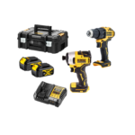 DCDC809M2 DeWALT 18V gręžtuvo - suktuvo ir smūginio suktuvo rinkinys (2x4.0 Ah)