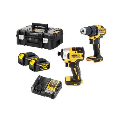 DCDC809M2 DeWALT 18V gręžtuvo - suktuvo ir smūginio suktuvo rinkinys (2x4.0 Ah)