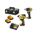 DCDC809P2 DeWALT 18V gręžtuvo - suktuvo ir smūginio suktuvo rinkinys (2x5.0 Ah)