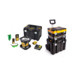 DCE079D1G DeWALT rotacinis nivelyras + DWST1-81049 TSTAK vežimėlio ir dėžių komplektas