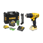DCE0811D1G DeWALT dviejų linijų lazerinis nivelyras + DCD710NT suktuvas-gręžtuvas