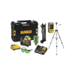 DCE0811D1G DeWALT lazerinis nivelyras + DE0892G lazerio detektorius + 1-77-201 Stanley stovas