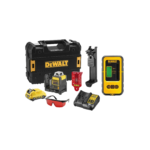 DCE0811D1R DeWALT dviejų linijų lazerinis nivelyras + DE0892 linijinio lazerio detektorius